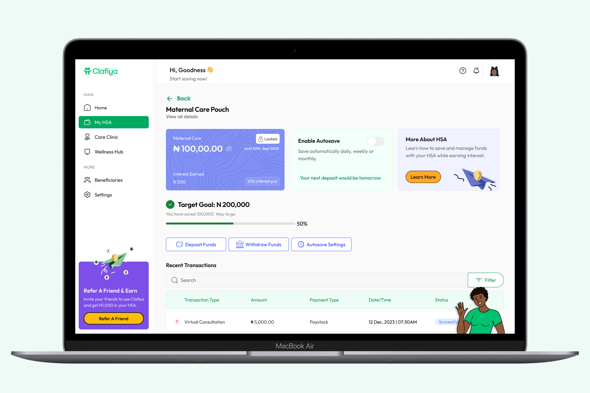 HSA Wallet - Health savings dashboard